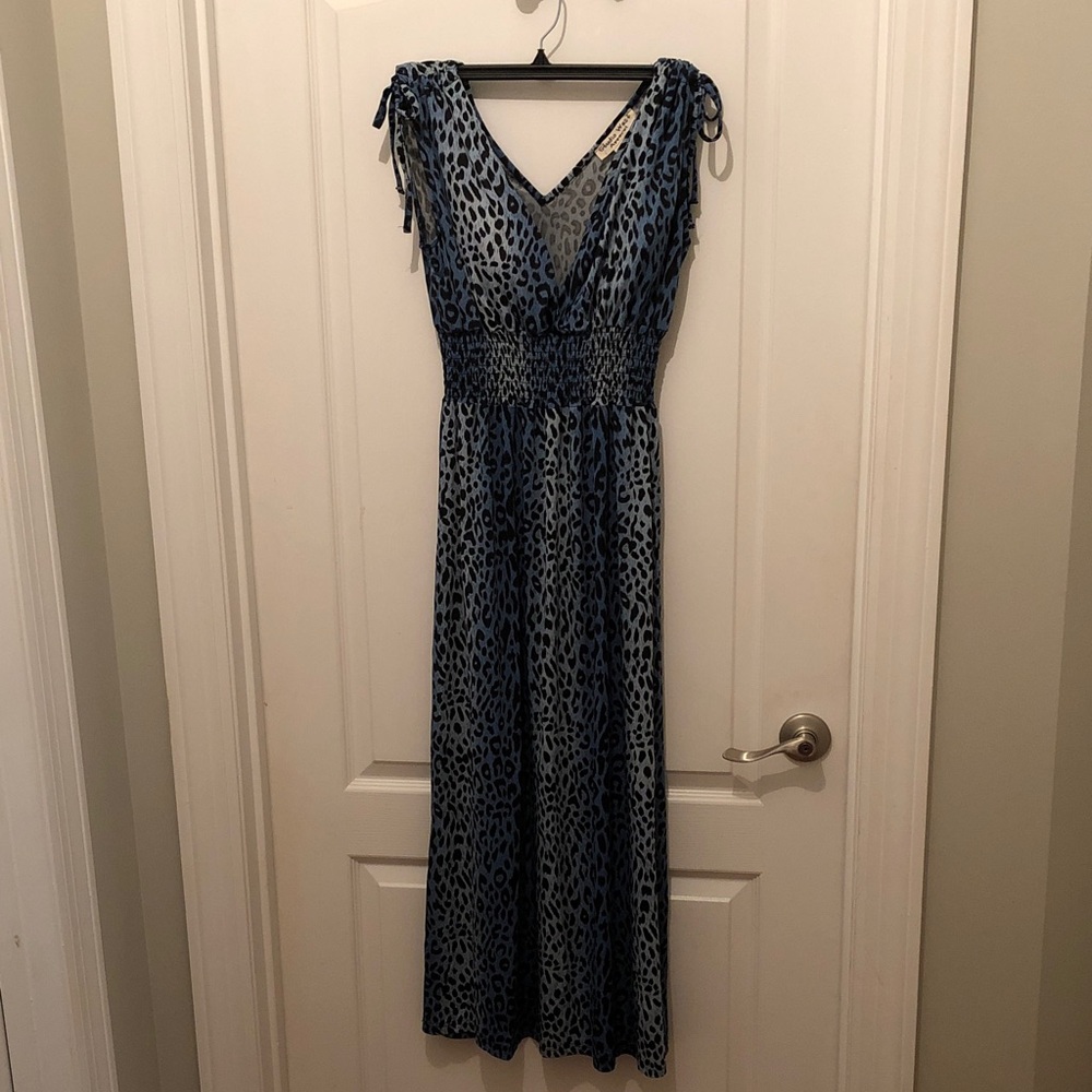 Studio West Blue and Black Maxi Dress